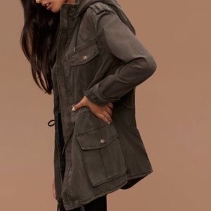 Aritzia Talula Trooper Grey Anorak Jacket XS
